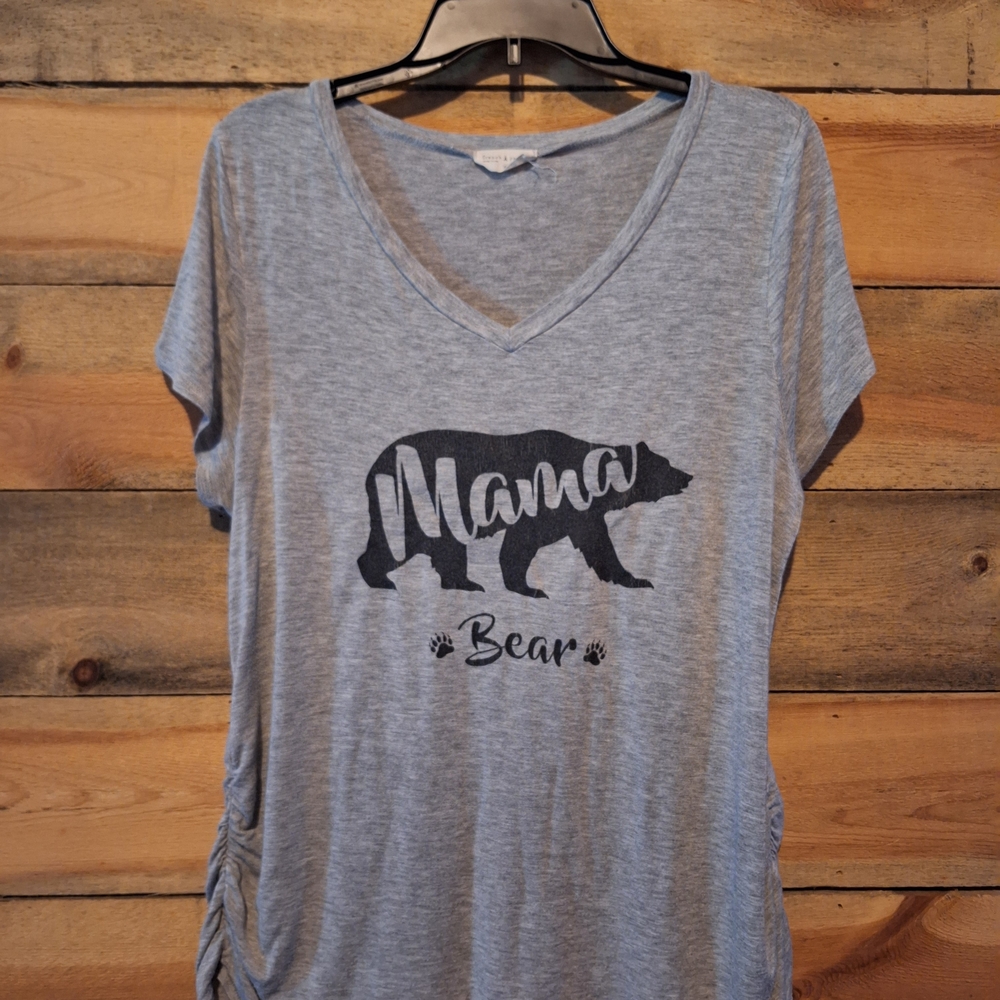 French Pastry Maternity Gray Knit Top